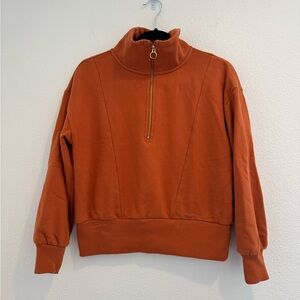 A New Day - Quarter Zip Pullover - Orange - Size S
